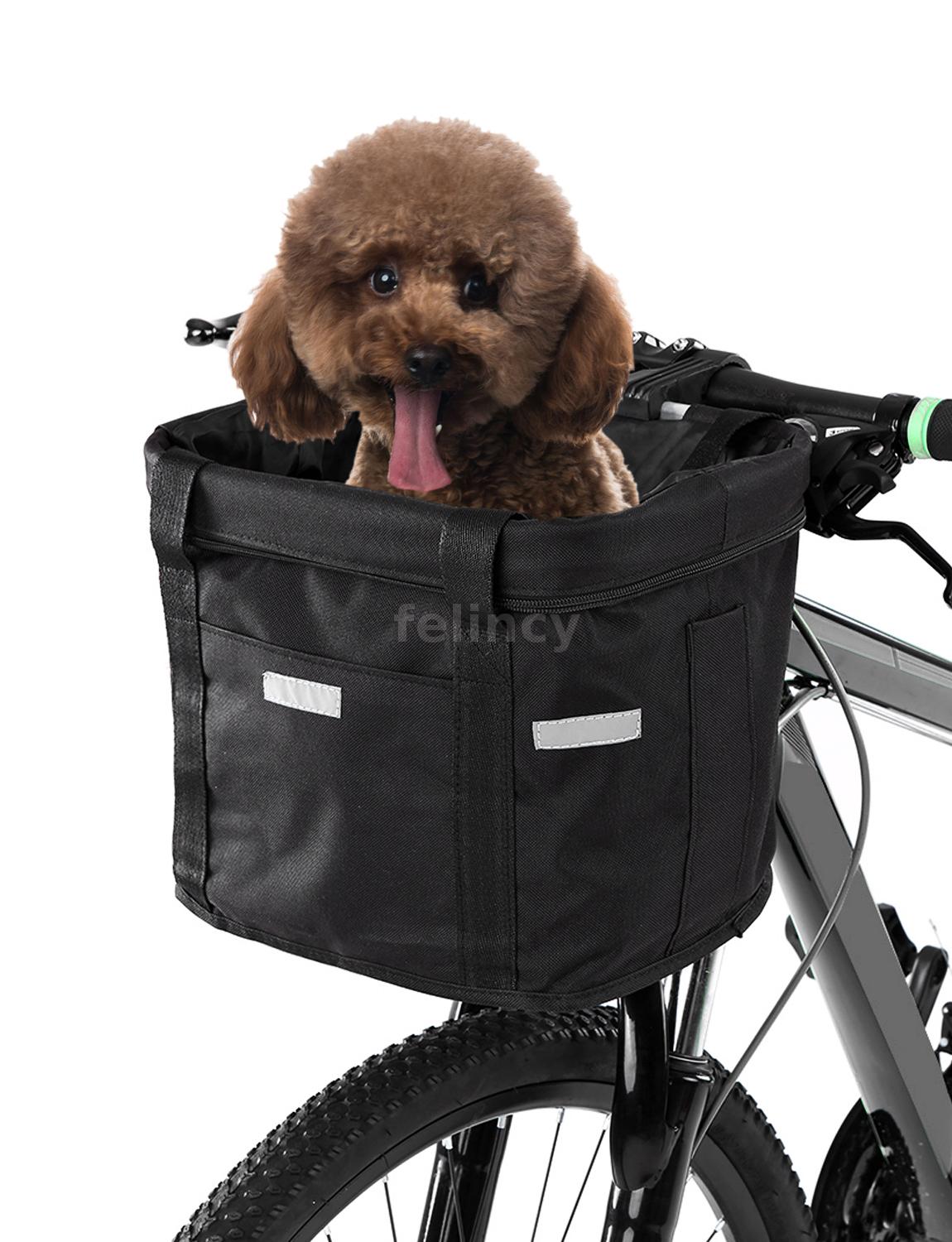 Mode faltbare Fahrrad vorne Korb Fahrrad Lenker Korb Carrier Frame Pet Bag T3H6